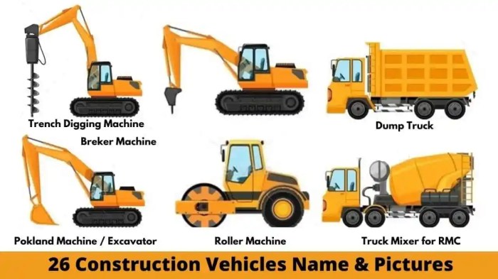 Comparing construction trucks vs other vehicles