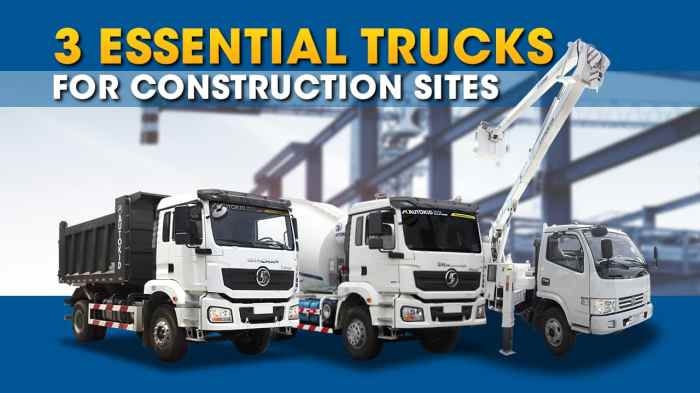 Important features of construction trucks