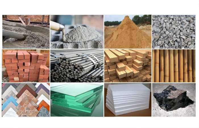 Types of construction materials used