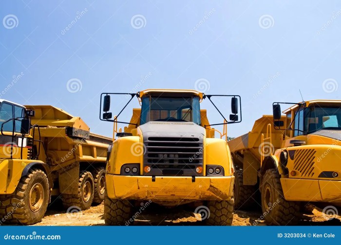 Construction trucks for heavy duty work